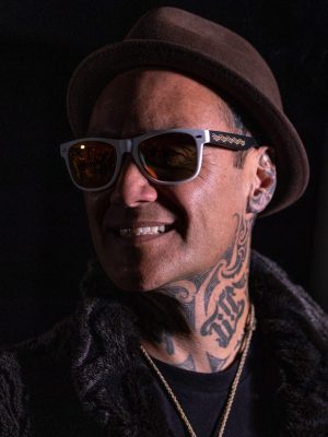 Tiki Taane White Sunnies #5 by Mark Russell